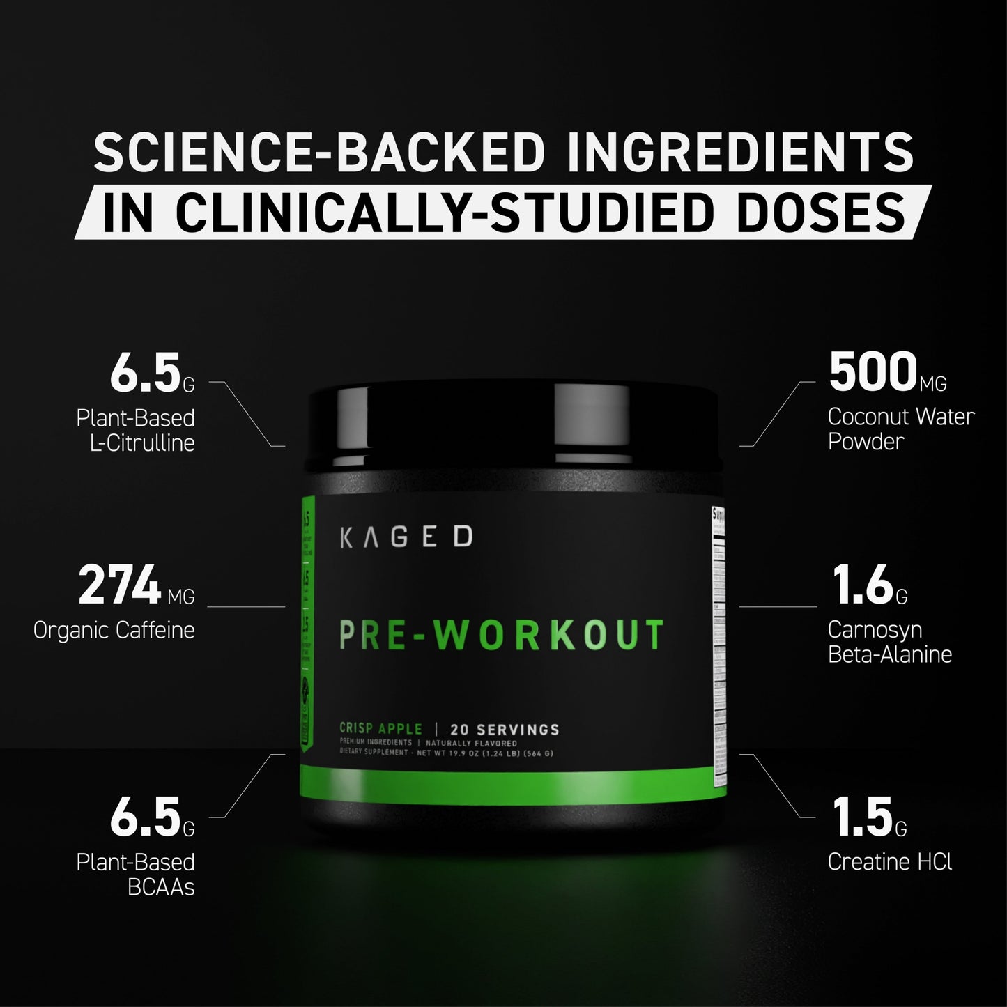Kaged Original Pre Workout Powder 20 Servings